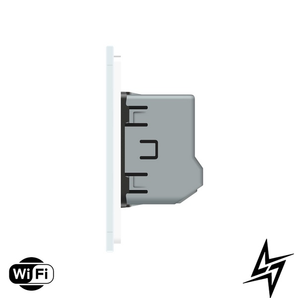 Умный сенсорный Wi-Fi выключатель 2 сенсора Livolo белый стекло (VL-C7FC2NY-2GWP) фото