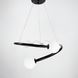 Дизайнерская черная LED люстра с акриловыми шариками LE39498 Черный 60x60см 2xG9 901-600 BK фото в дизайне интерьера, фото в живую 9/11