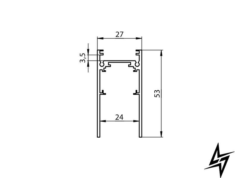 Рейлинг-шинопровод для магнитной трековой системы подвесной/накладной 1м D23-38895 фото