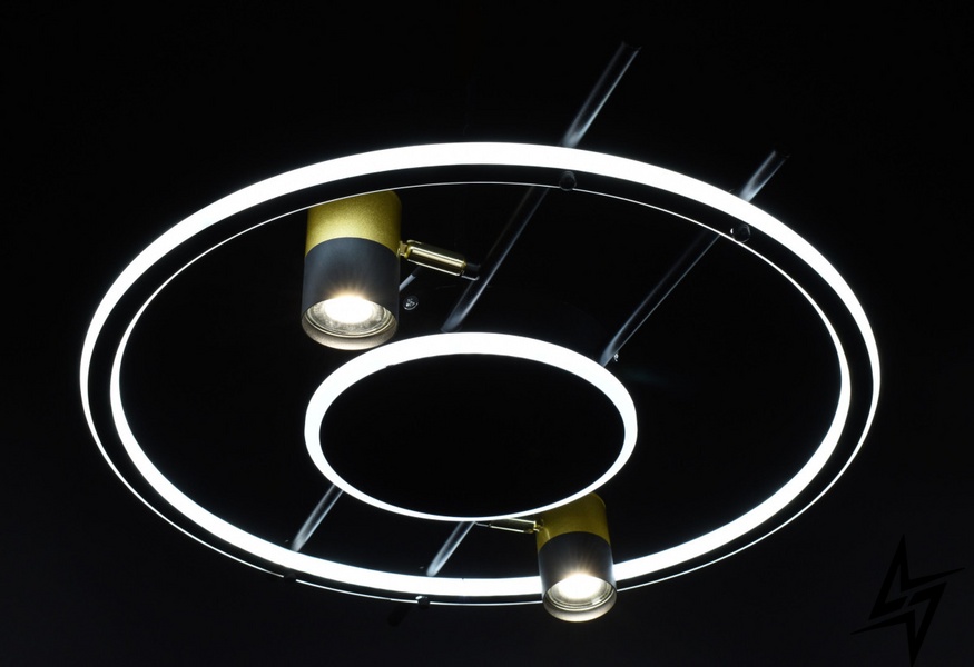 Люстра потолочная LED с пультом L23-36965 Черный G936/2-led фото в живую, фото в дизайне интерьера