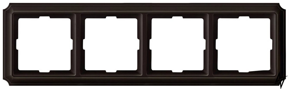 Четырехместная рамка Antik MTN4040-4715 коричневая Schneider Electric Merten фото