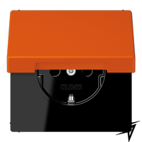 LC1520KIKL4320S Les Couleurs® Le Corbusier SCHUKO®-розетка з відкидною кришкою і з вбудованою підвищеним захистом від дотику orange vif Jung фото