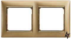 Рамка двухместная Valena матовое золото 770302 Legrand фото
