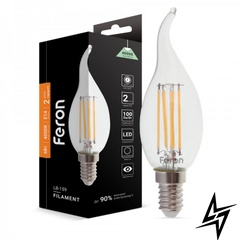 LED лампа Feron 25751 Filament E14 6W 4000K 3,5x11,8см фото