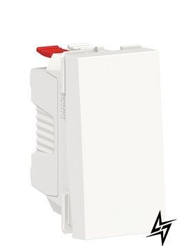 Одноклавишный кнопочный выключатель NU310618 схема 1 10А 1М белый Unica New Schneider Electric фото