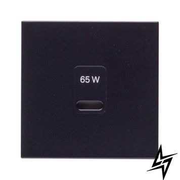 Накладка для розетки USB-65Вт Lumina Gallery чорна Hager WXD115N фото