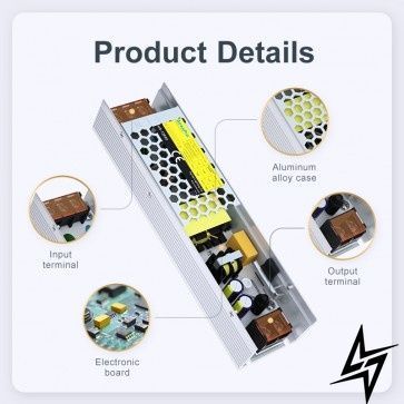 Блок живлення DEYA Slim 200W DC24V DHS-200-24 DHS-200-24 фото