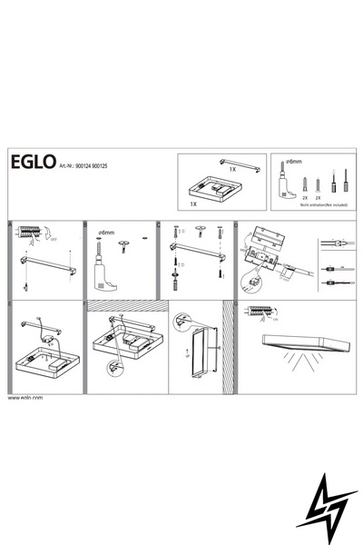 Стельовий вуличний світильник Eglo 900124 Argolis-Z LED 53660 фото наживо, фото в дизайні екстер'єру