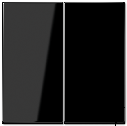 LS1565.07SW LS 990 Черный Накладка светорегулятора 2-х канального нажимного Jung LS серия фото