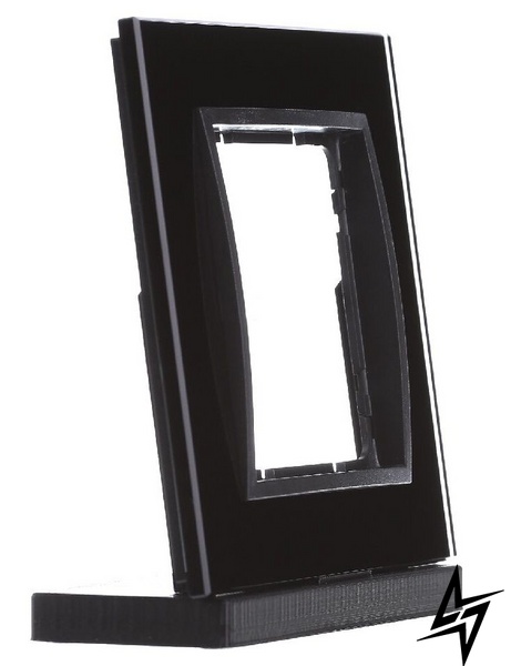 Рамка стеклянная 1-местная черная B.7 10116616 Berker фото