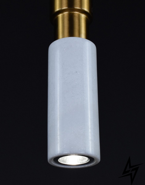 Стельова люстра підвісна на 1 лампочку L23-37489 Латунь SC1/1-wh фото наживо, фото в дизайні інтер'єру
