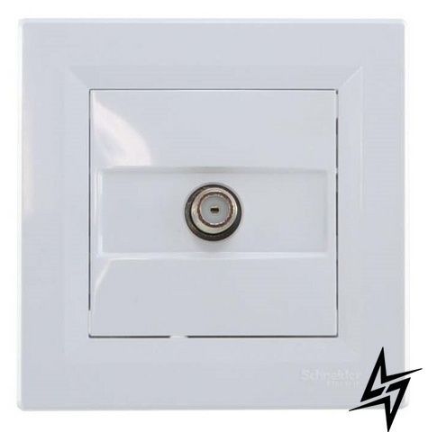 TV-розетка Schneider Electric EPH3700121 Asfora, біла, глянцева, IP20 фото