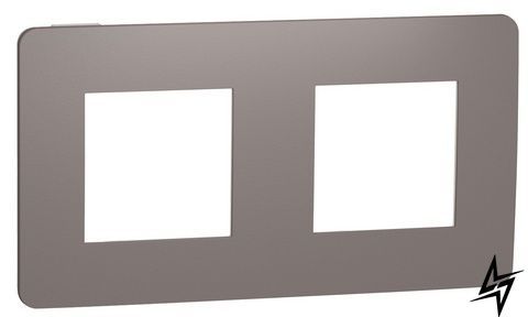 Двухпостовая рамка Unica New Studio Color NU280416 шоколад/белый Schneider Electric фото
