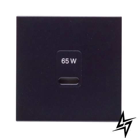 Лицьова панель USB-розетки Hager WXD115N Lumina Gallery чорна, матова WXD115N фото