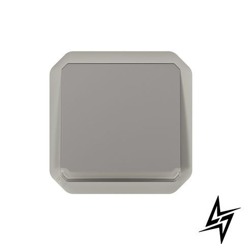 Кнопка з підсв. 1-кл. 10А/250В з НВ конт. мех-м. Plexo New сірий Legrand 069542L фото