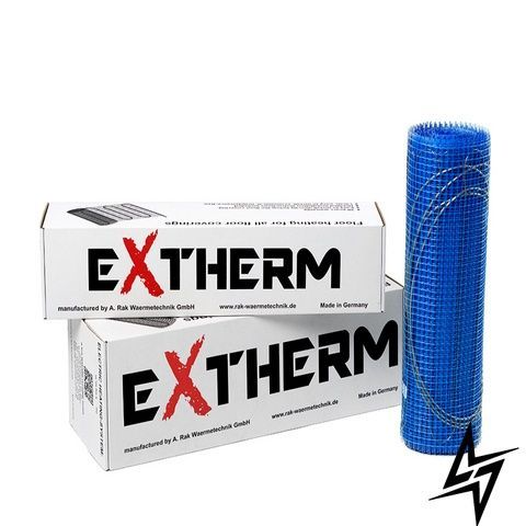 Нагрівальний мат одножильний Extherm ETL 1000-200, 10 м. кв., 2000 Вт, 200 Вт/м&sup2; фото