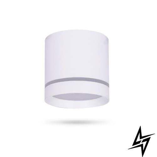 Накладний світильник з акриловим кільцем в білому кольорі LE27005 AL 543 білий фото наживо, фото в дизайні інтер'єру