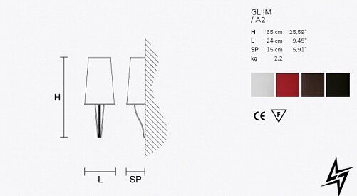 Настінний світильник (бра) GLIIM/RED/A2 Masiero Gliim фото