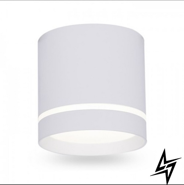 Накладний світильник з акриловим кільцем в білому кольорі LE27005 AL 543 білий фото наживо, фото в дизайні інтер'єру