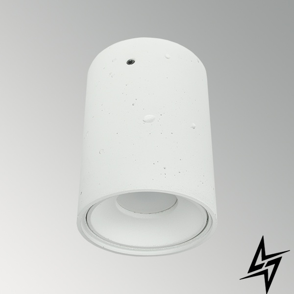 Бетонный накладной светильник SPOT белый 30017 01111W фото в живую, фото в дизайне интерьера