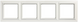 4-постова рамка JUNG EPS484WW Eco Profi Standard, біла глянцева - зображення 1