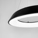 LED светильник круглый подвесной в черном корпусе LE41200 LED 55W 3000–4500–6000K 47x47см Черный 1015-500 P BK фото в дизайне интерьера, фото в живую 3/7