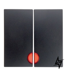Клавіші для 2-клавішних вимикачів з червоною лінзою, антрацит, S.1 16271606 Berker фото