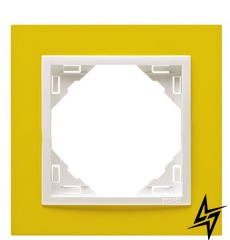 Рамка одинарная универсальная Logus 90. Animato желтый/лед Efapel фото