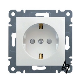 Розетка з захистом контактів, WL1060 Lumina-2, біла, Hager фото