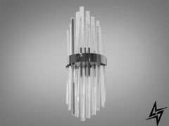 Современный настенный светильник D23-32054 хром 88016/D230x550HR фото в живую, фото в дизайне интерьера