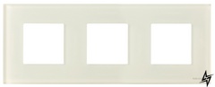 Трехместная рамка Zenit N2273 CB стекло (белая) 2CLA227300N3001 ABB фото