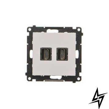 Розетка HDMI 2-на Светло-серый матовый Simon 55 TGHDMI2.01/114 фото