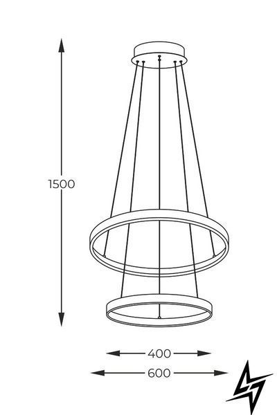 Люстра Zumaline Breno 18140GD-2 LED 50 Вт, золотая, &Oslash;60 &times; 150 см фото