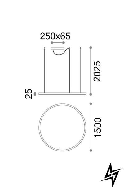Люстра Ideal Lux Oracle Slim 304465 біла 76 Вт 3000 K 304465 фото