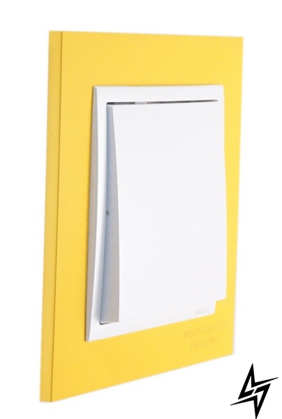 Рамка одинарна універсальна Logus 90 Animato жовтий/лід Efapel фото