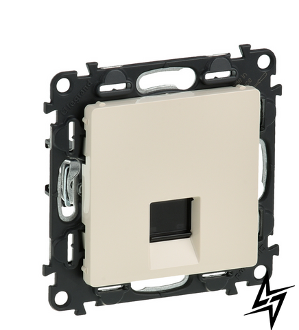 Компьютерная розетка RJ45 Legrand 753540 Valena Life, бежевая, глянцевая, RJ45 UTP, IP20 753540 фото