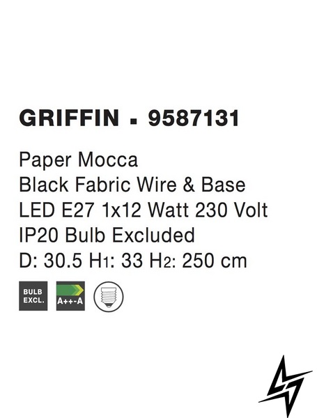 Подвесной светильник Nova luce Griffin 9587131  фото в живую, фото в дизайне интерьера