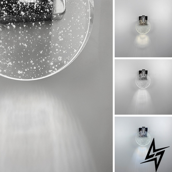 Настенный светильник Osaladi в хромированном корпусе LE41277 LED 5W 3000–4500–6000K 16x20см Хром WJ 58/1 CR фото в живую, фото в дизайне интерьера