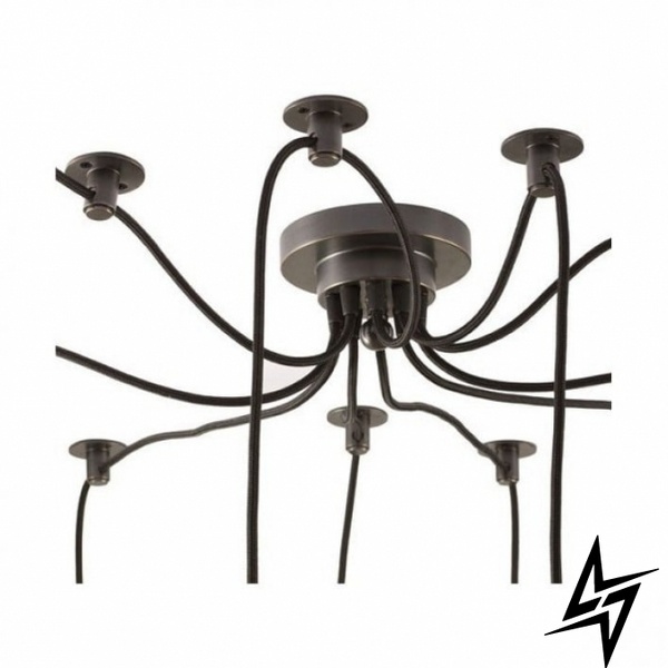 Люстра Black Spider 8P S23-15916 1xE27 Чорний 2566 фото наживо, фото в дизайні інтер'єру