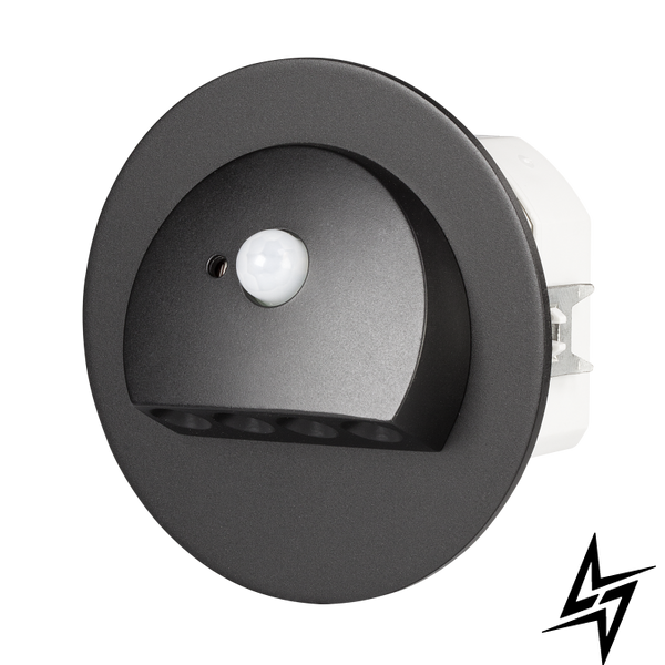 Настінний світильник Ledix Rubi з рамкою 09-222-61 врізний Чорний 5900K з датчиком LED LED10922261 фото наживо, фото в дизайні інтер'єру