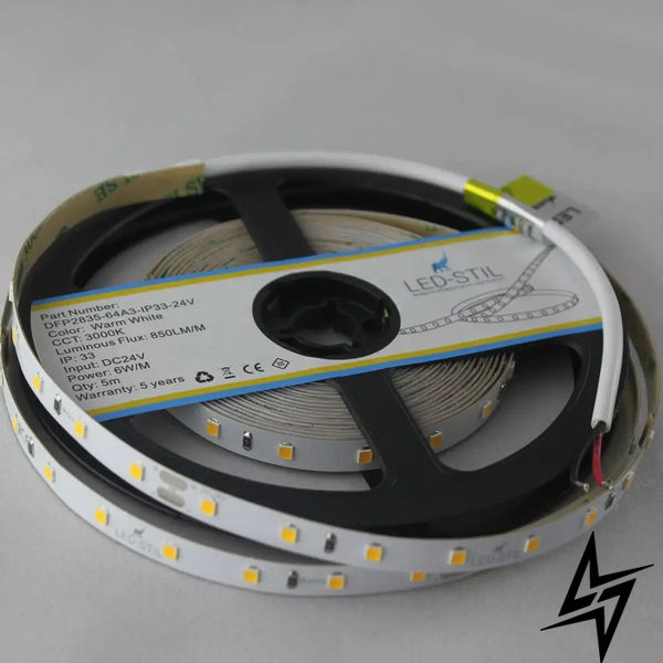 LED лента LED-STIL 2700K, 6 W, 2835, 64 шт, IP33, 24V, 850LM фото