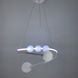 Дизайнерська біла LED люстра з акриловими кульками LE39499 білий 60x60см 2xG9 901-600 WT фото в дизайні інтер'єру, фото наживо 7/10