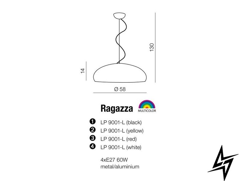 Подвесной светильник AZ0898 Azzardo Ragazza LP9001-L-RD  фото в живую, фото в дизайне интерьера