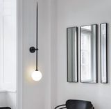 Бра с корпусом черного цвета с белым матовым плафоном 26-4911 фото