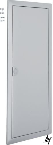 Двері з рамкою VZ324N для 4-рядного щита Volta (срібні RAL9006) Hager фото