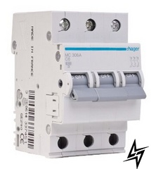 Автоматичний вимикач Hager MC316A 3P 16A C 6kA фото