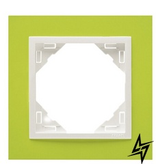 Рамка одинарная универсальная Logus 90. Animato зеленый/лед Efapel фото