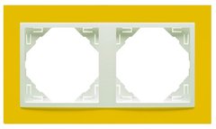 Рамка двойная, универсальная Logus 90. Animato желтый/лед Efapel