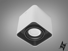 Накладний точковий світильник D23-31453 Білий/Чорний QXL-1726-WH+BK фото наживо, фото в дизайні інтер'єру