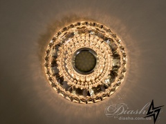 Хрустальный точечный светильник Diasha 23-31718 Прозрачный V-81120-A-WH 6W фото в живую, фото в дизайне интерьера